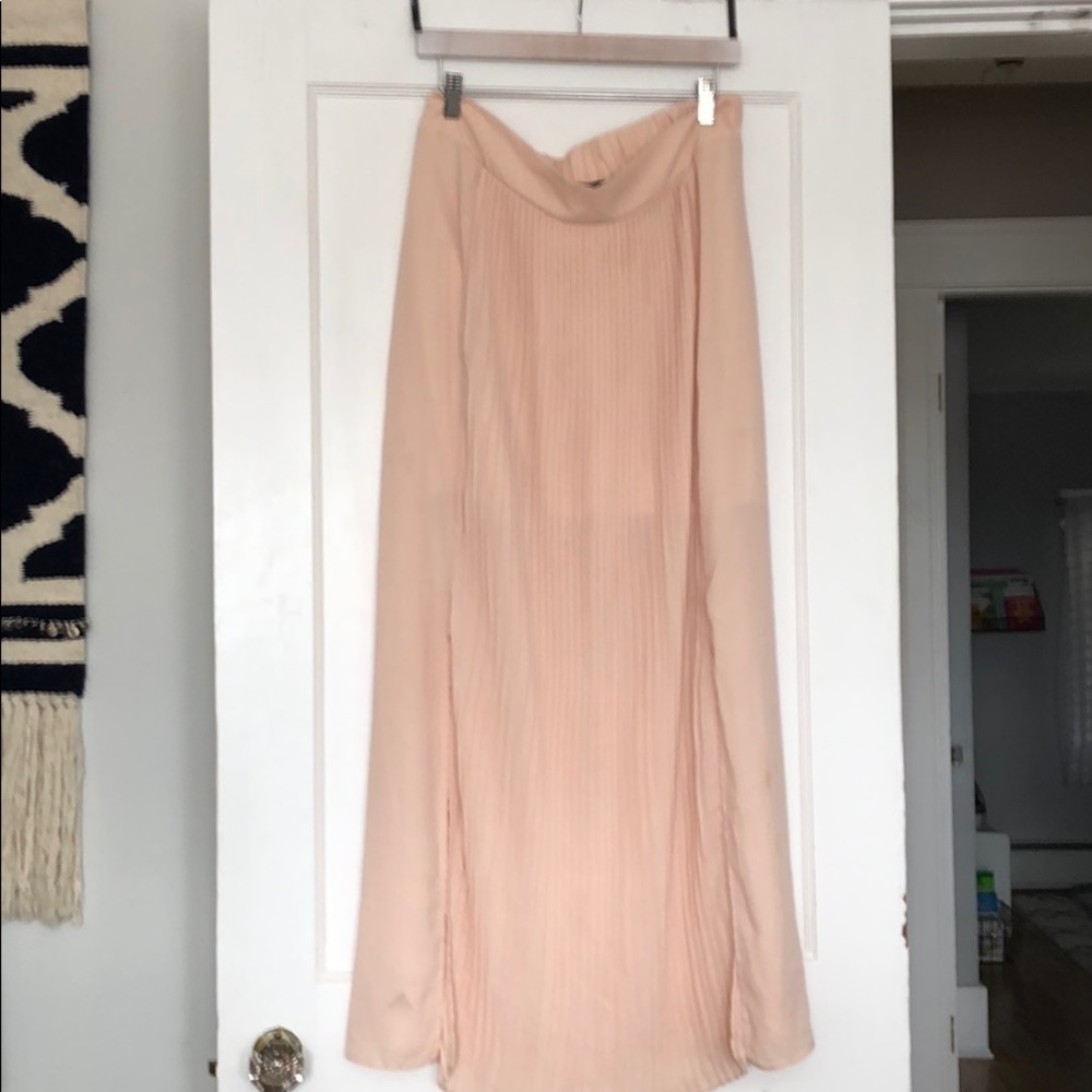 Peach maxi skirt
